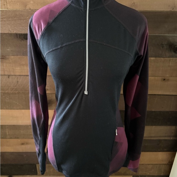 Athleta Tops - Athleta Women's Black and Purple Long Sleeve Top